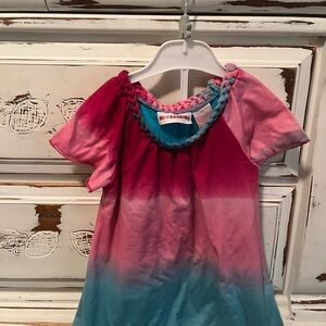 Pink and Blue Tie-Dye Dress